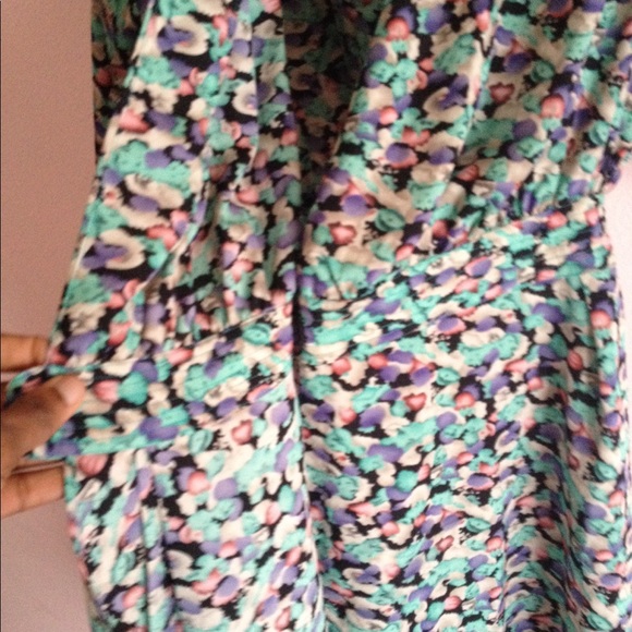 Vintage Green Silky Madison Rowen Wrap Dress - Picture 8 of 8